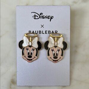 Disney Baublebar Minnie Mouse Halloween Angel Earrings